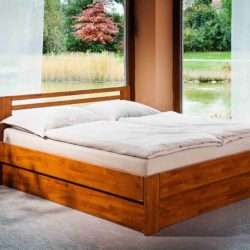 postel z masivu s úložným prostorem Jacques Sette