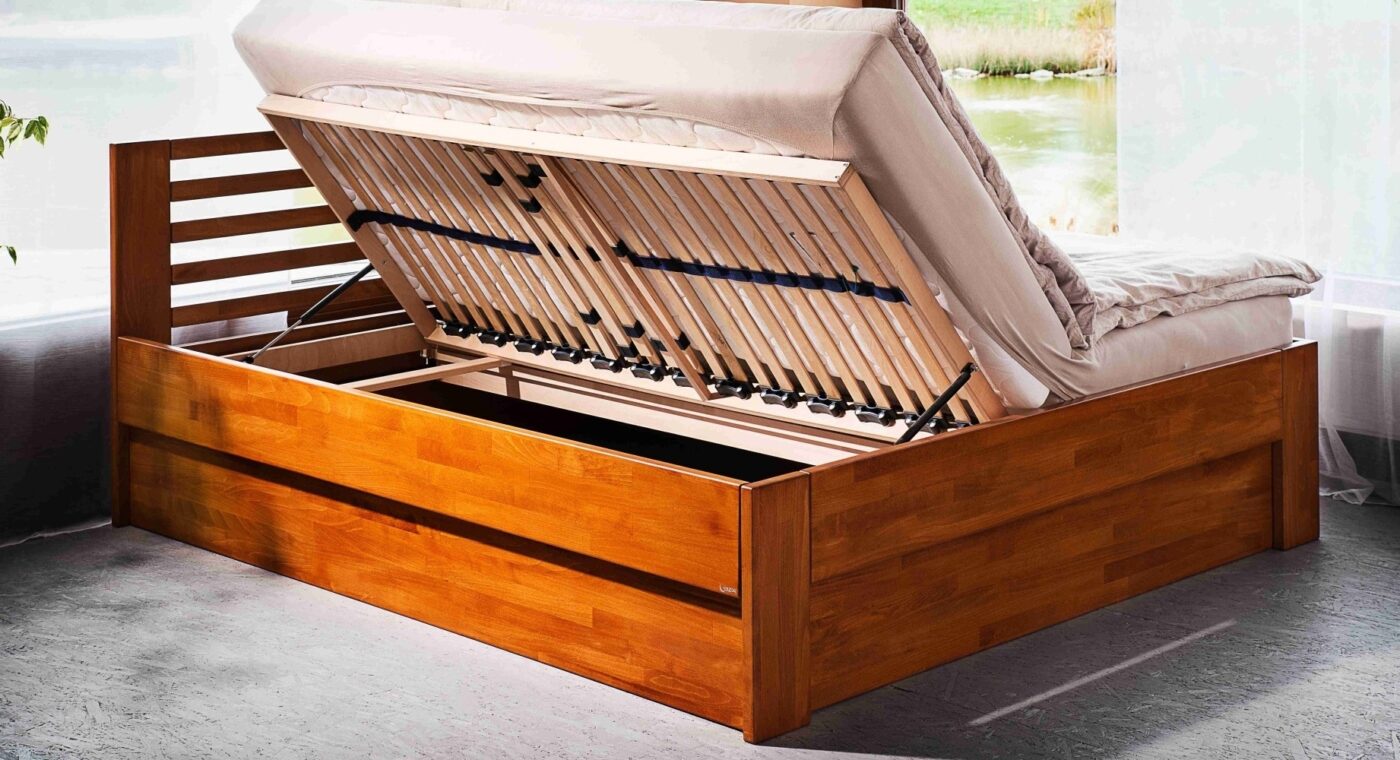 postel Jacques Settebox s ukázkou výklopu